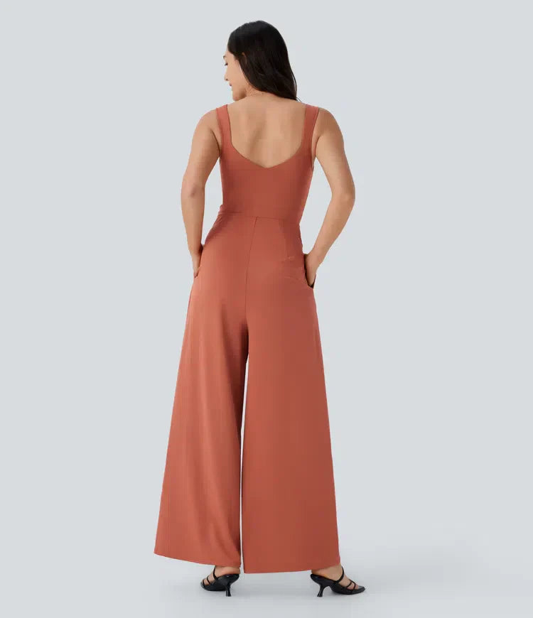 ColaSuit™ X | Robe décontractée sans dos avec poches latérales et taille croisée