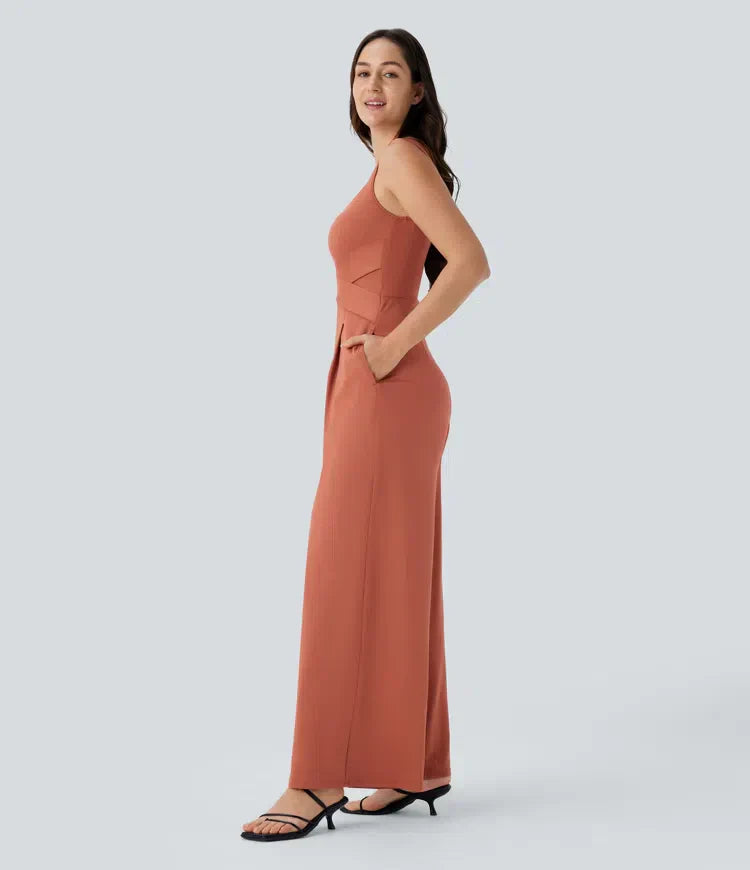 ColaSuit™ X | Robe décontractée sans dos avec poches latérales et taille croisée