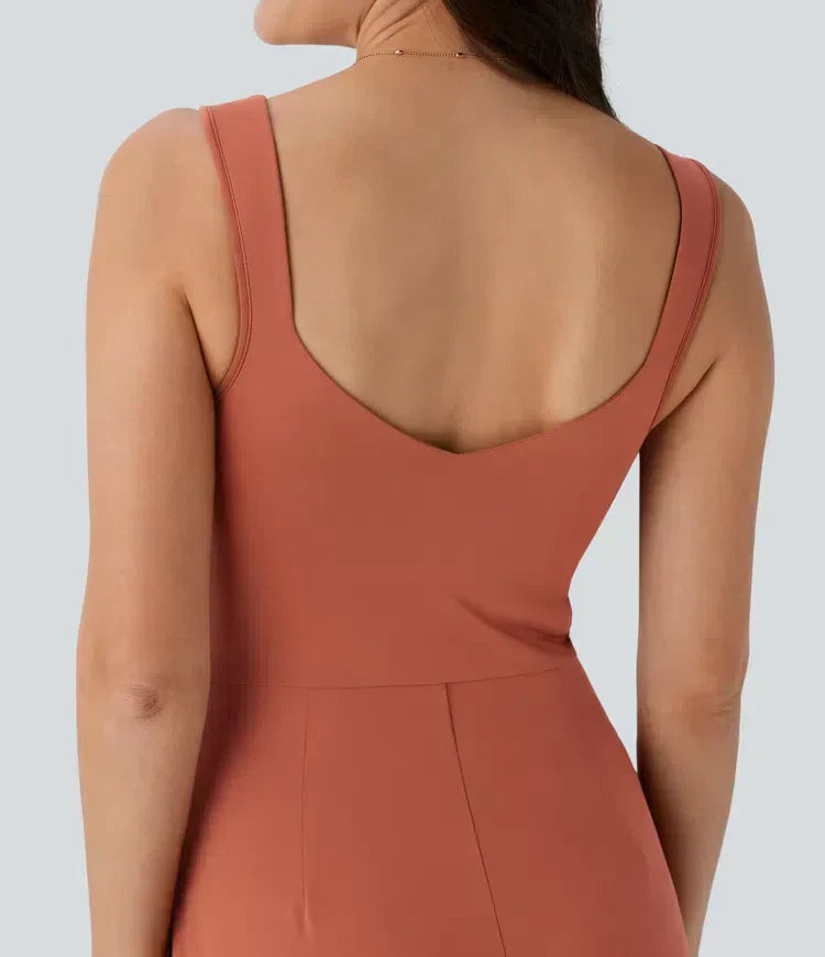 ColaSuit™ X | Robe décontractée sans dos avec poches latérales et taille croisée